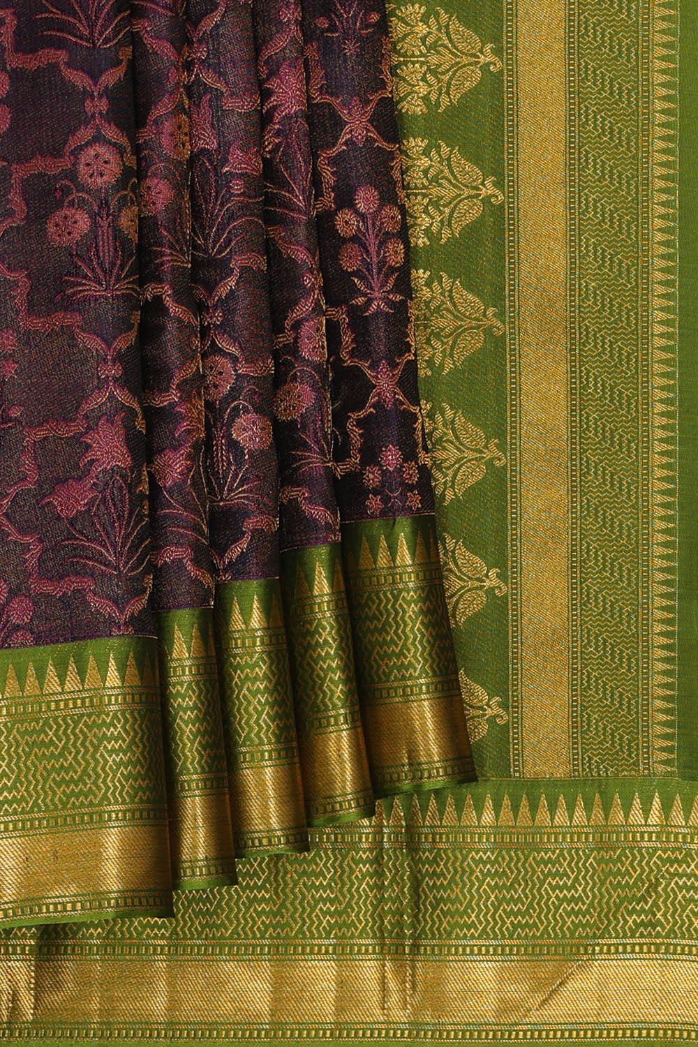 Image of Arani Silk Dark Violet Saree